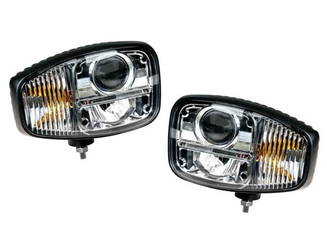 Forlygter til traktor - Forlygtesæt til telseskoplæsser og gummiged - sneplovslygter til lastbiler, læssemaskine