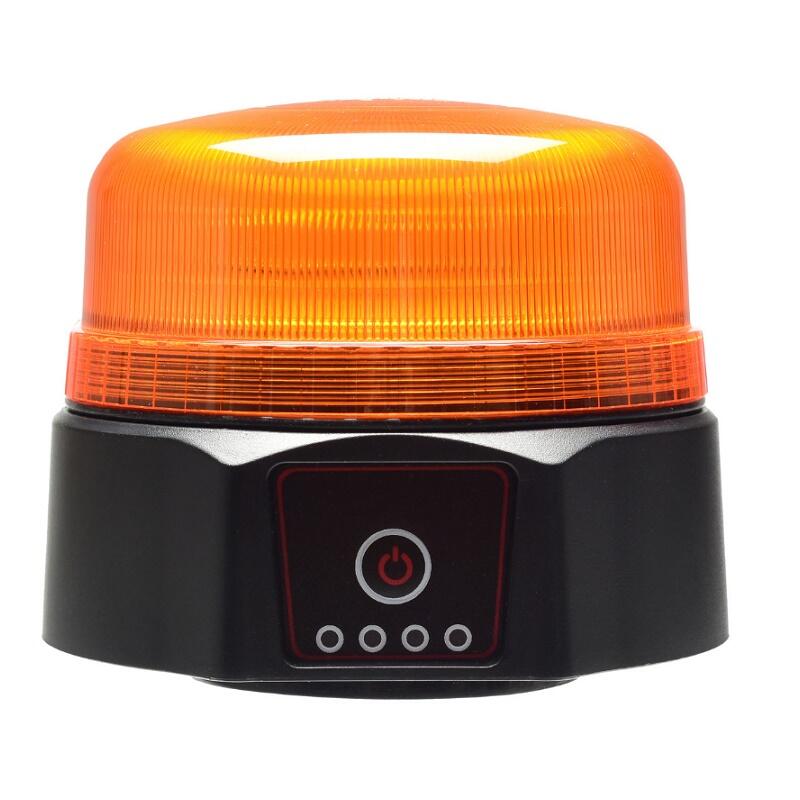 Genopladelig LED-advarselsblink 12/24V med magnet og USB-kabel