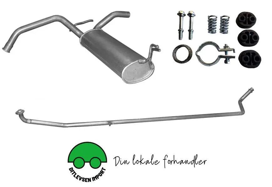 Komplet udstødning til Citroen C1, Toyota Aygo og Peugeot 107
