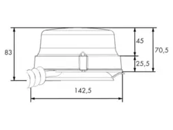 LED Advarselsblink med magnet 12-24V | Proplast PRO-POWER-FLASH