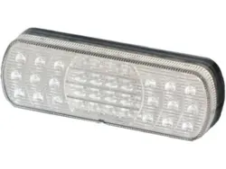 LED baglygte PRO-HORIZONTAL 12/24V, hvid glas 3-funktionslygte, moderne design, ECE og ADR-godkendt, Proplast 40287001