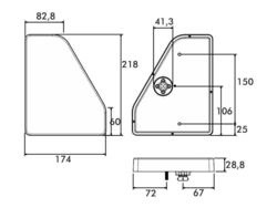 LED baglygte PRO-EDGE venstre 12/24V