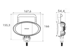 LED arbejdslygte PRO-WORK II H&S 3500Lm, Vakkum-Magnet. Proplast 40472403.