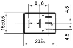 Micro-Relæ 12V 25A diode