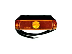 LED sidemarkeringslygte 12/24V ADR gul, beslag 90°. Proplast 40023921.