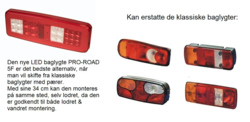 LED baglygter der kan erstatte de klassiske baglygter med pære. Baglygter til Iveco og Renault varebiler / ladbiler m.m.