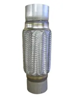 Flexrør til udstødning, Ø76 mm, Længde 200 mm, Total længde 300 mm, flettet indvendig og udvendig