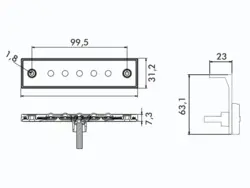 LED sidemarkering PRO-SUPER-FLAT 12/24V m/beslag