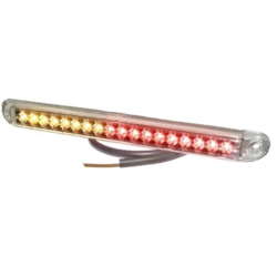LED baglygte PRO-CAN XL 3F 12V dynamisk blinklys, klar glas, Proplast