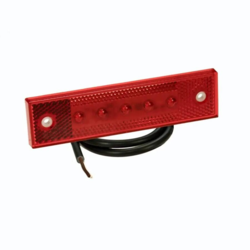 LED positionslygte 12/24V Proplast PRO-SUPER-FLAT, rød, selvklæbende