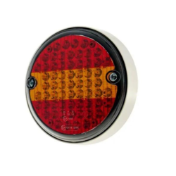 LED Baglygte 12/24V Proplast PRO-LOOP, hvid lygtering, dynamisk blinklys, venstre