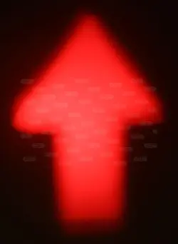 LED rød pil 10-80V advarselslys til gaffeltrucks
