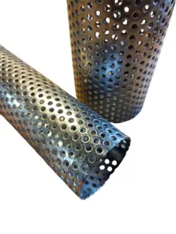 Perforated Silencer Resonator Repair Section Stainless Steel Exhaust Pipe Tube