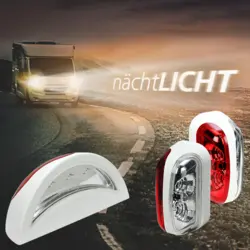 Man kan også tilkøbe hvide markeringslygter rød/hvid lys