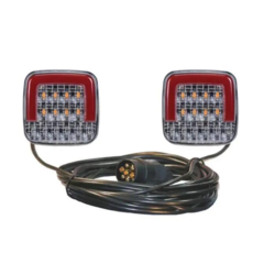 Magnetisk lygte sæt til trailer og påhængsvogn 12V - integreret modstand - blink-kontrol