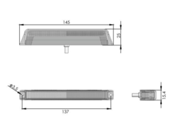 LED Blink-Positionslygte 12/24V Proplast 40082911