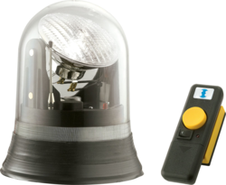 Søgelys med fjernbetjening. Sirena Spredelys, 24V halogen H1 70W