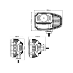 LED sneplovslygter sæt med 2 stk. til traktor, lastbil og maskine