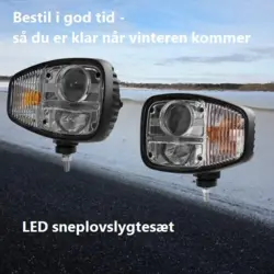Sneplovslygter - bestil i god tid, så du er klar når vinteren kommer