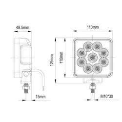 LED arbejdslys til maskiner