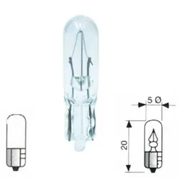 Autolamper glassokkel T5