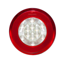 LED tåge- og baklygte PRO-RING FR 12/24V Ø140 mm fra Proplast – ECE-godkendt til lastbil og trailer, effektiv og holdbar med nem montering