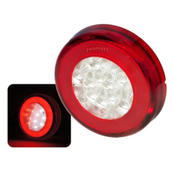 Robust og energieffektiv LED tåge- og baklygte PRO-RING FR 12/24V Ø140 mm fra Proplast – ideel til lastbil og trailer. ECE-godkendt med lang levetid og nem montering for optimal sikkerhed og synlighed på vejen.