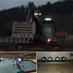 Gravemaskine med PRO-MIDI-ROCK arbejdslygter - Proplast 40470003