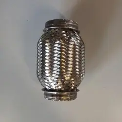 Flexrør til udstødning, Indv. diameter 38 mm, Længde 100 mm, Flettet udvendig og med interlock indvendig