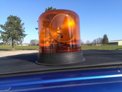 XL advarselblink, af den gammeldags slags - Roterende lys - til H1 pære, til enten 12V pære eller 24V pære