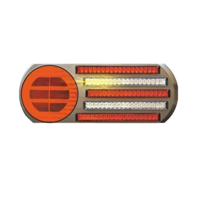 LED baglygte 24V Proplast PRO-TRUCK med 2 x baglys, stoplys, dynamisk blinklys, baklys og tågelys og refleks - Til lastbil