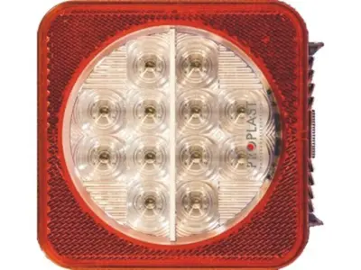 LED baglygte PRO-BOX 12V/24V. med nr.pladelygte på siden. ECE og ADR-godkendt. PROPLAST vare nr. 40282014.