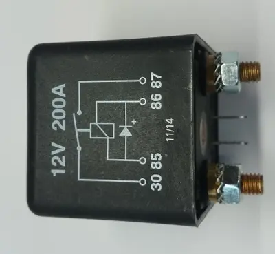 Wehrle Heavy Duty relæ 12V 200A diode. vare nr. 13250203.