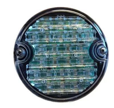 Rund LED baglygte til lastbiler, klar glas, Ø140