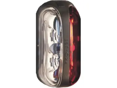 LED sidemarkeringslygte PRO-JET 12/24V, rød/hvid, kabel 1,75 mtr., nyt og moderne design, glasklart lygteglas, komplet vandtæt, e-godkendt, 40001004