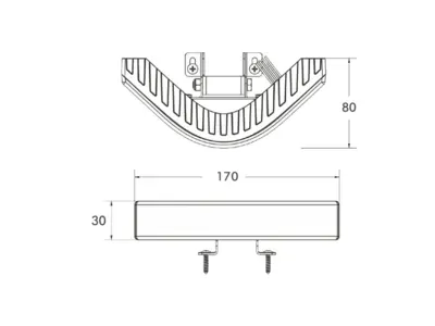 LED hjørne advarselsblink PRO-CORNER-STROBE 9-30V