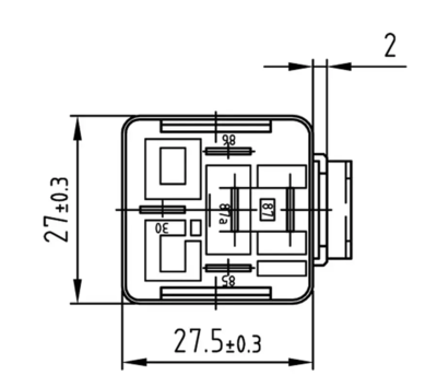 Skifterelæ / omskifterelæ 24V 10/20A - Reference: MAN: 81259020100, 81259020102, 81259020130, 81259020165, 81259020171, 81259020234, 81259020248, 81259020250