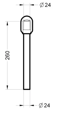 sokkel S 260 mm til påsvejsning