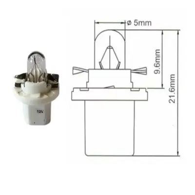 12V instrumentlyspære 12V 1,12W BX8,5d BAX10d