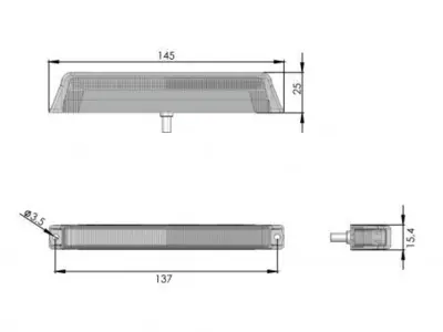 LED Tåge-Baklygte PRO-MIDI-CAN 12/24V - måltegning