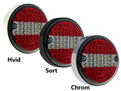 Findes i 3 forskellige farver - Hvid, sort eller chrom lygtering