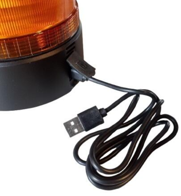 Advarselslys til bil uden kabel - genopladelig via usb kabel - Magnet til montering på tag af bil