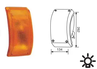 SERTPLAS Corner Lamp for bus U083L Yellow