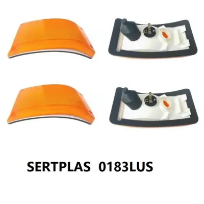 Bus hjørnelygte / retningslygte, orange - sæt med 2 stk.