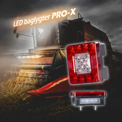 LED baglygter PRO-X - Fås med eller uden nummerpladelys