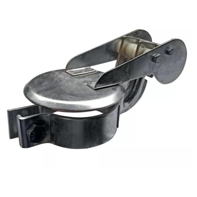 Udstødningsklap i rustfri stål Ø76,5 mm / 3" til traktor og maskine. Effektiv regnbeskyttelse og høj holdbarhed.