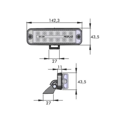 proplast 40483003 led-baklygte baklys bil lastbil autocamper maskine