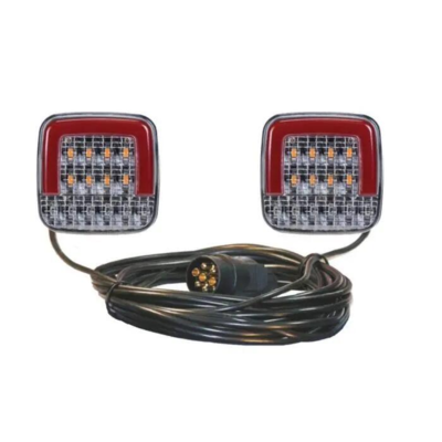 Magnetisk lygte sæt til trailer og påhængsvogn 12V - integreret modstand - blink-kontrol