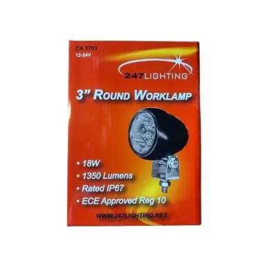 Kompakt 3" LED arbejdslampe – R10 godkendt arbejdslys