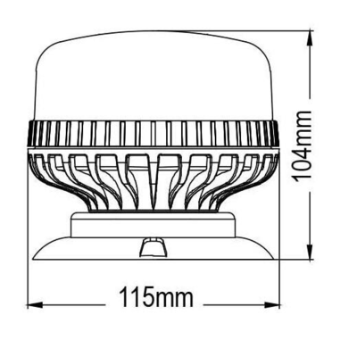 Red LED magnetic beacon R65